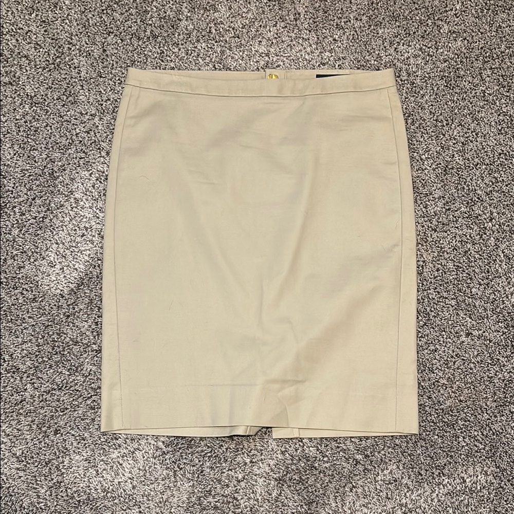 Classic Cream Pencil Skirt
